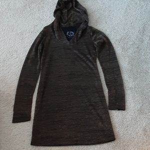 Blue Life Long Sleeve Dress with Hood